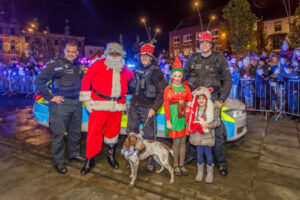 Christmas Lights Switch On 2017 - Santa and Police Interceptors