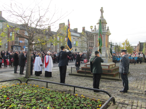Remembrance Sunday in Bishop Auckland Market Place