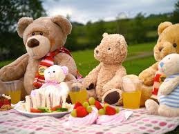 Teddy Bear Picnic on a blanket