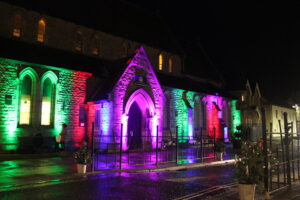 St Anne's Church with lights