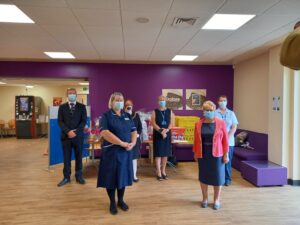 Staff at Bishop Auckland General Hospital with Hampers