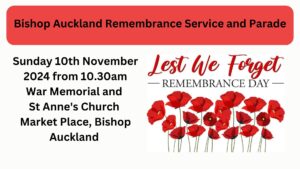 Remembrance Sunday in Bishop Auckland Market Place, 10th November 2024